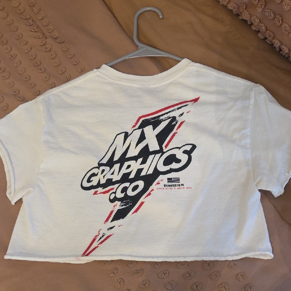 White Womens T-Shirt Cropped